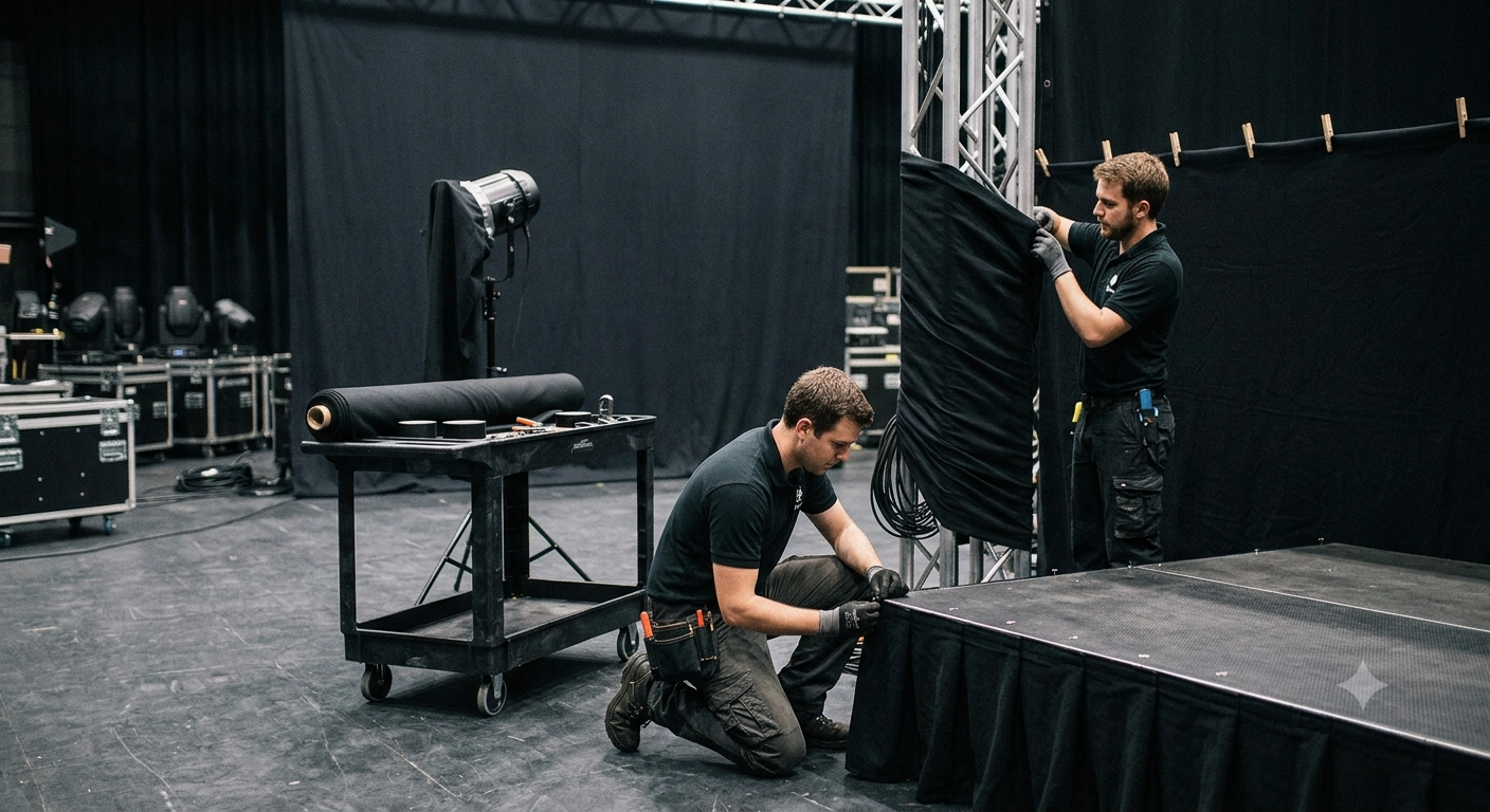 How to Use Duvetyne: Stage Masking, Backdrops, Light Flags & Truss Wraps