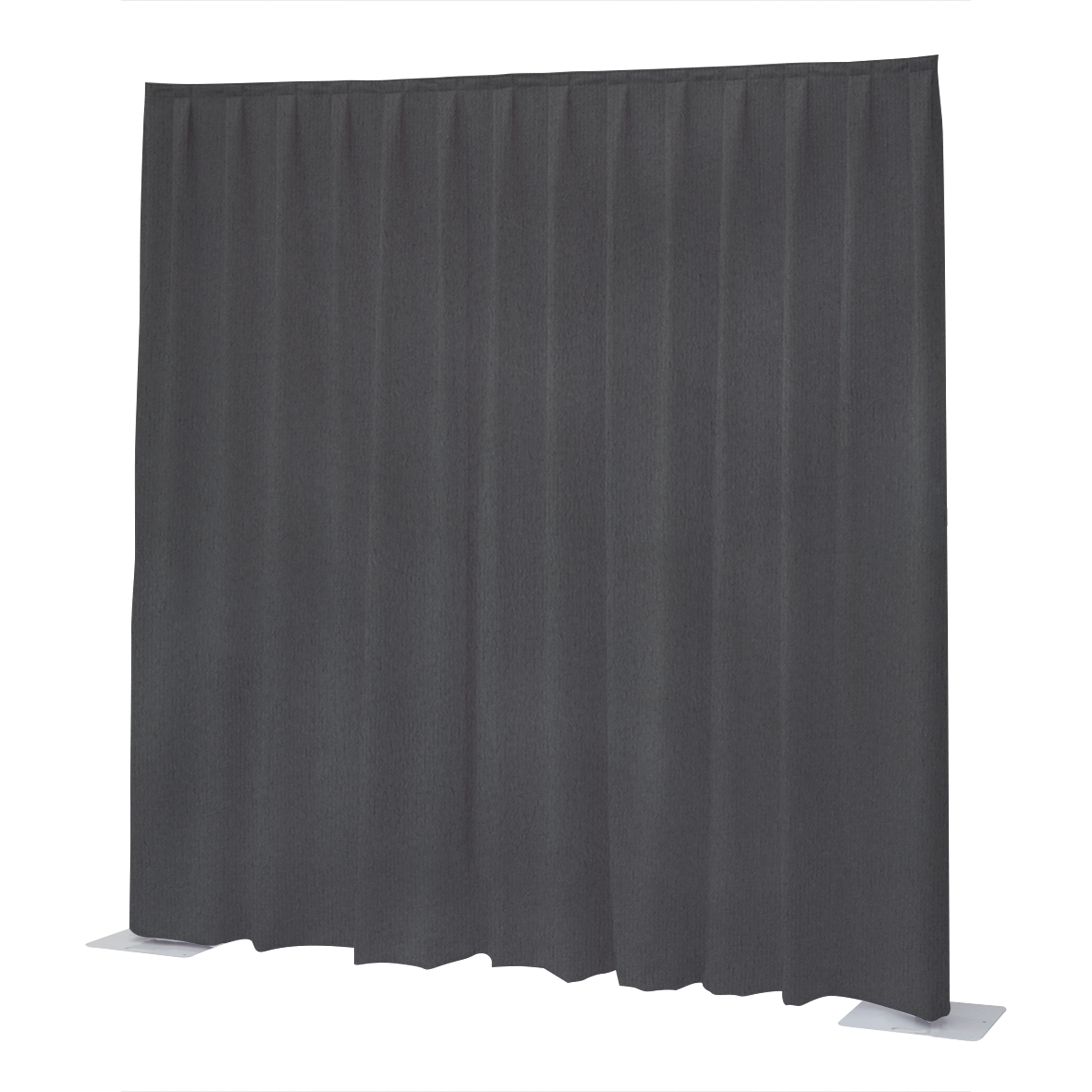 WENTEX P&D curtain 16'(h) x 11'(w) dark grey Velvet Napoli 260 g/m2 pleated