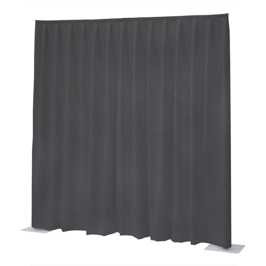 WENTEX P&D curtain 16'(h) x 11'(w) dark grey Velvet Napoli 260 g/m2 pleated