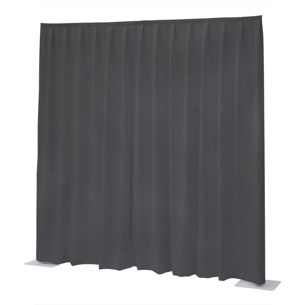 WENTEX P&D curtain 16'(h) x 11'(w) dark grey Velvet Napoli 260 g/m2 pleated