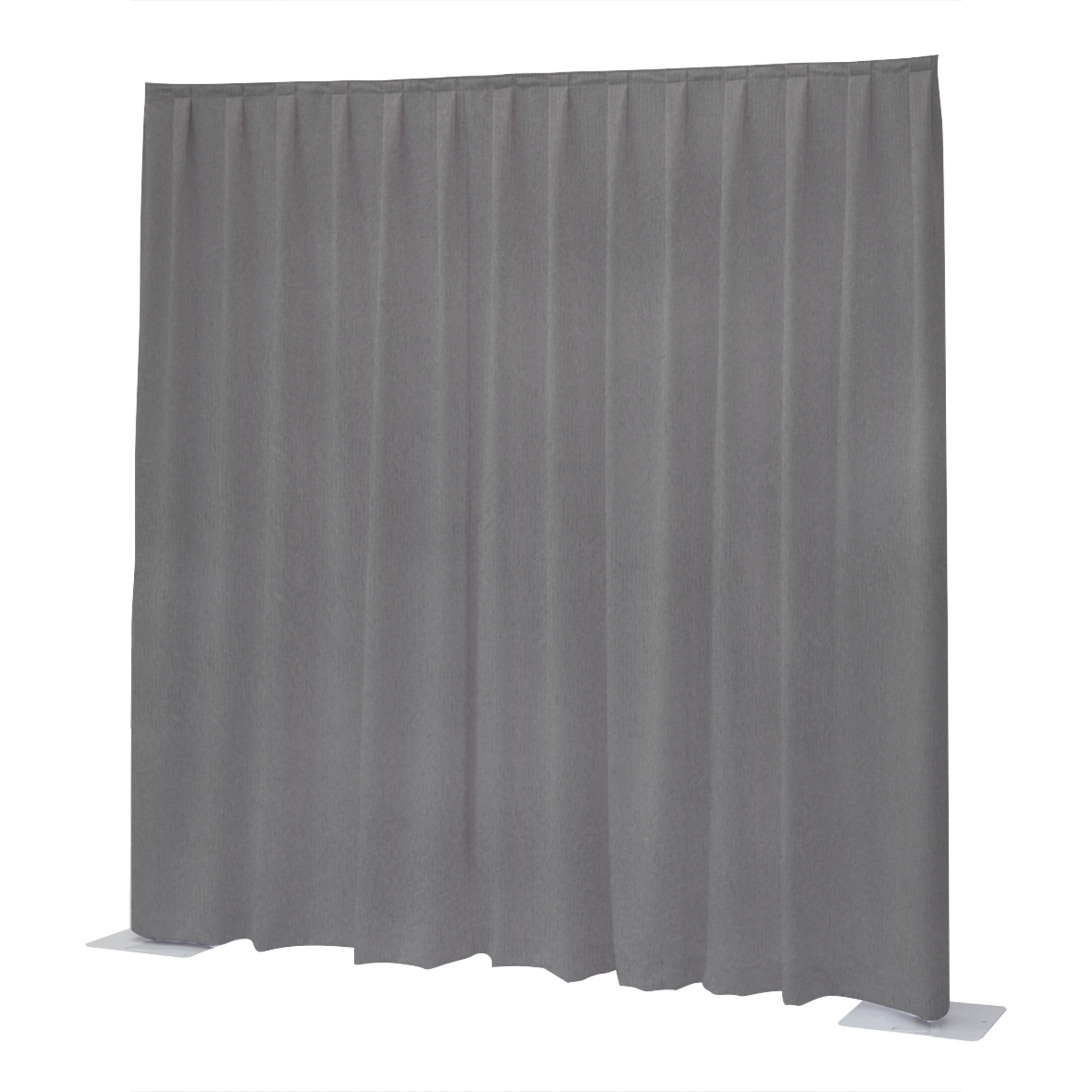 WENTEX P&D curtain 16'(h) x 11'(w) light grey Velvet Napoli 260 g/m2 pleated
