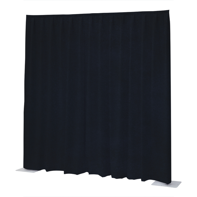 WENTEX P&D curtain 16'(h) x 11'(w) dark blue Velvet Napoli 260 g/m2 pleated
