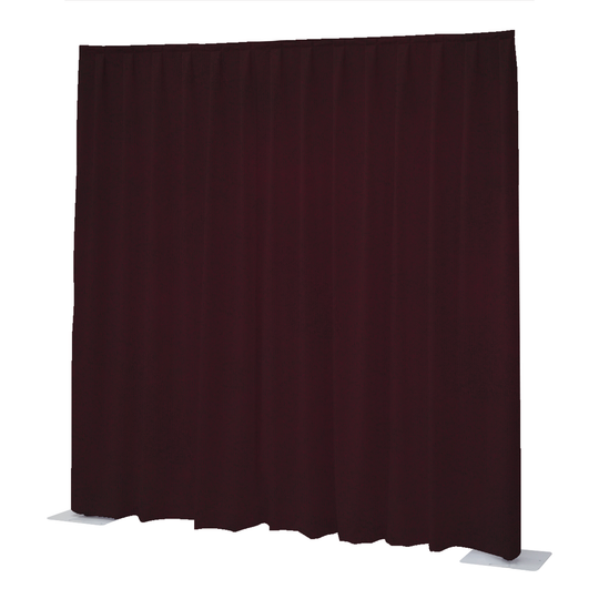 WENTEX P&D curtain 16'(h) x 11'(w) burgundy red Velvet Napoli 260 g/m2 pleated