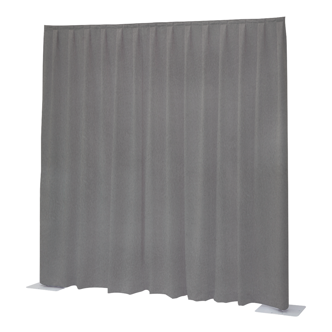WENTEX P&D curtain 12'(h) x 11'(w) light grey Velvet Napoli 260 g/m2 pleated