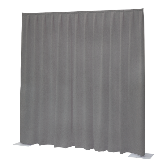 WENTEX P&D curtain 12'(h) x 11'(w) light grey Velvet Napoli 260 g/m2 pleated