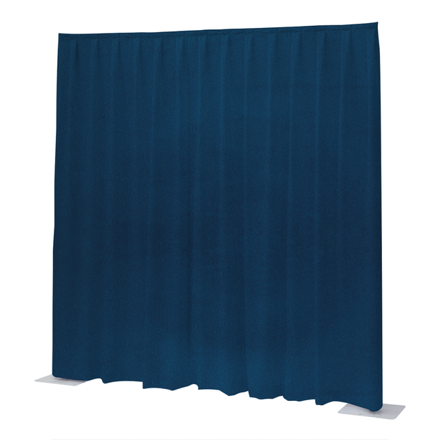 WENTEX P&D curtain 12'(h) x 11'(w) royal blue Velvet Napoli 260 g/m2 pleated