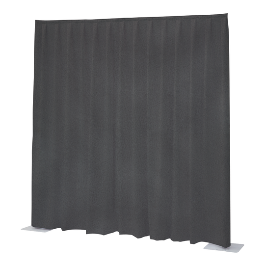 WENTEX P&D curtain 10'(h) x 11'(w) dark grey Velvet Napoli 260 g/m2 pleated