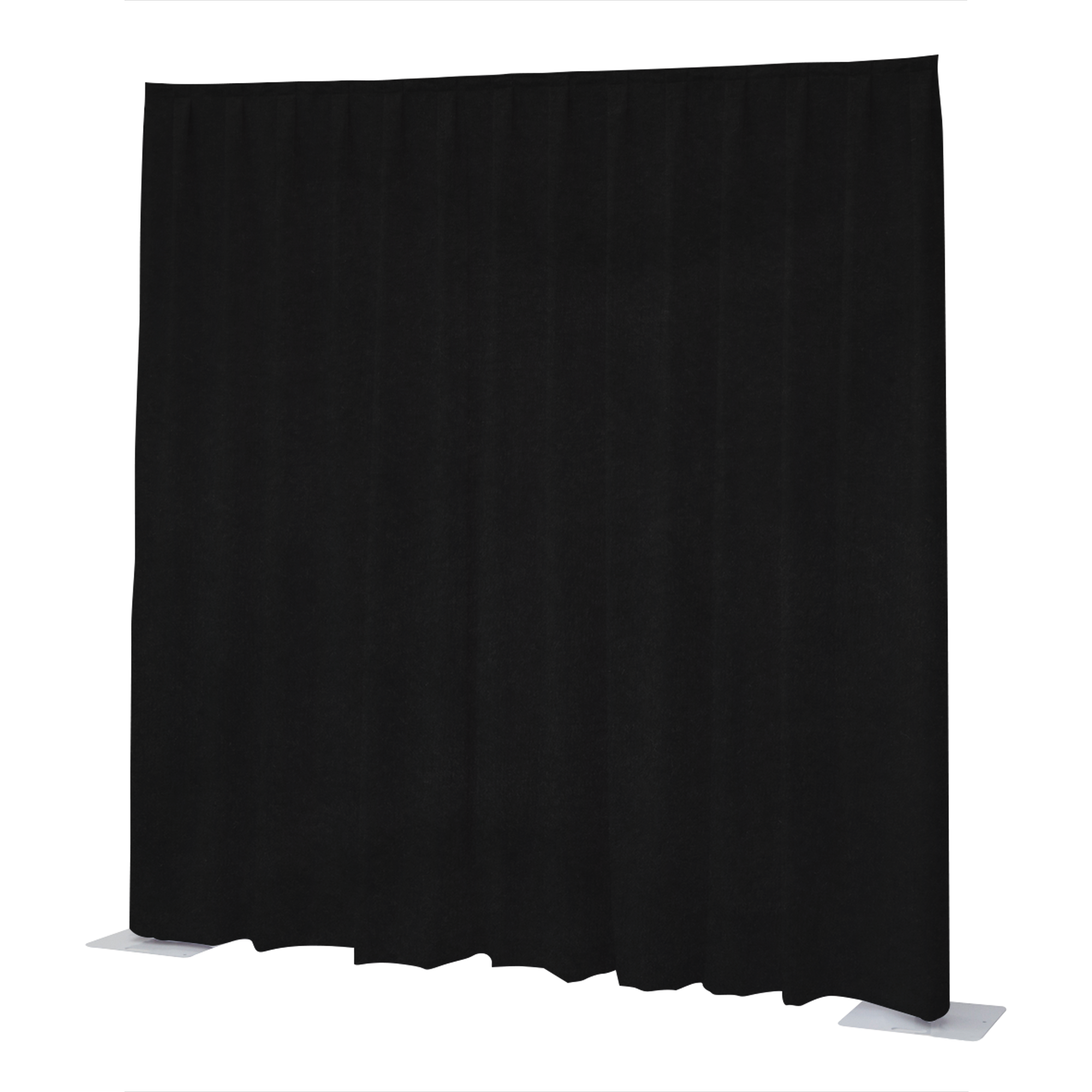 Pipe & Drape - drape - Velours Napoli - 12'(h) x 11'(b) - black - pleated