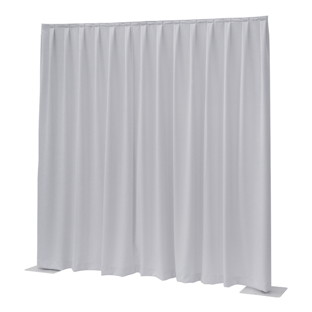 WENTEX P&D curtain 12'(h) x 11'(w) white Velvet Napoli 260 g/m2 pleated