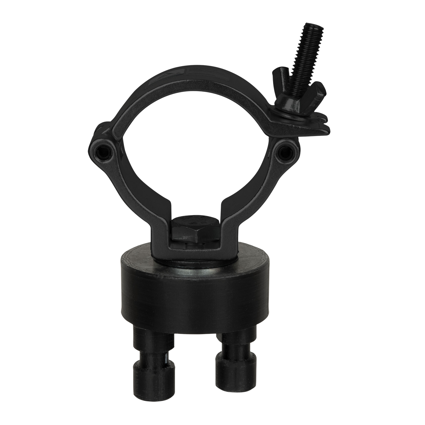WENTEX 4-Way Connector with 50 mm Half Coupler - Tube Mount (Black)