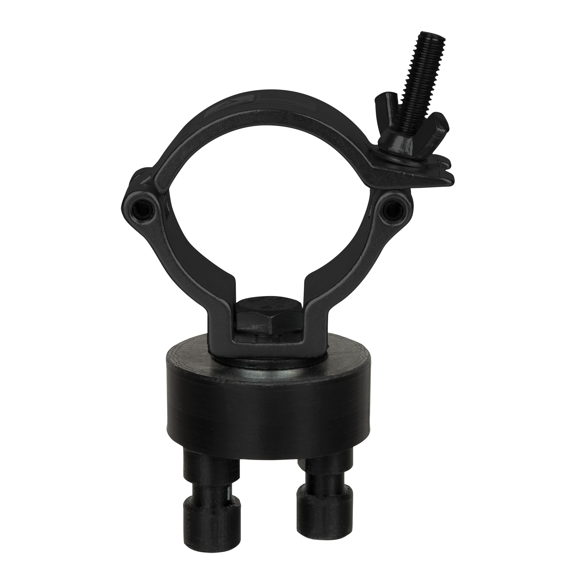 WENTEX 4-Way Connector with 50 mm Half Coupler - Tube Mount (Black)