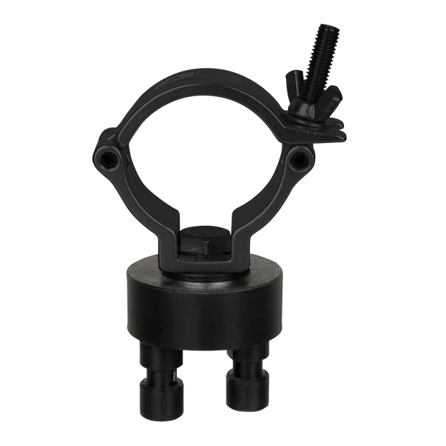 WENTEX 4-Way Connector with 50 mm Half Coupler - Tube Mount (Black)
