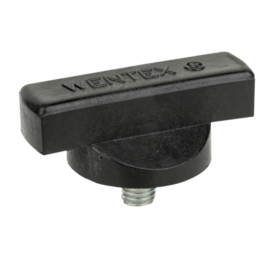 WENTEX Rotary Knob Wide for Upright - M10 x 12 mm - Black